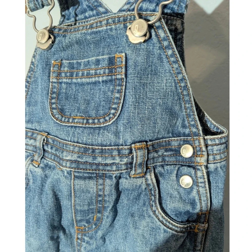 Gymboree Baby Denim Overalls Medium Wash Blue 100% Cotton 3-6 Months
